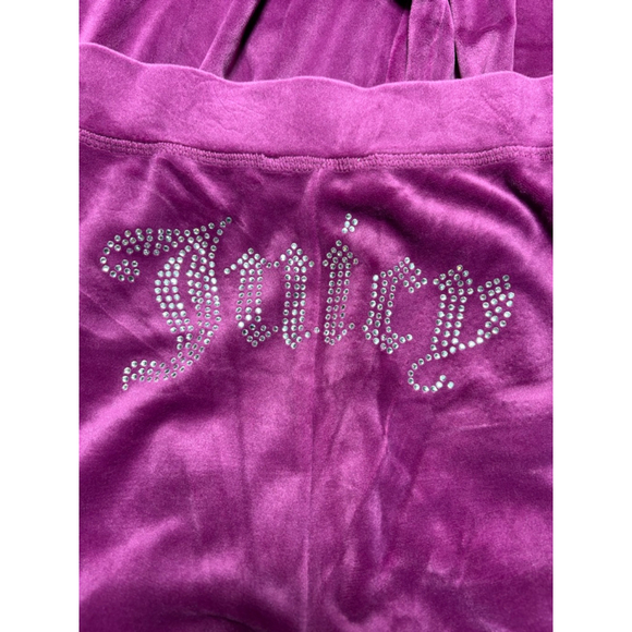 NWT Bling Juicy Couture Violet Sunset Purple Velour Tracksuit Size Large Glam - Picture 2 of 12